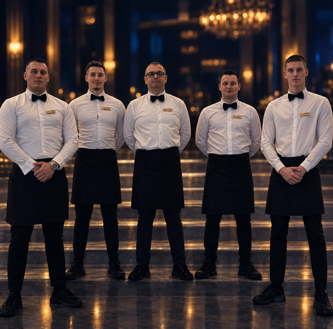 Naš tim konobara u svečanoj uniformi